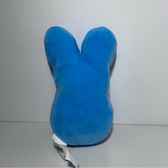 Plush Stuffed EASTER Bunny Rabbit 6" LOT Of 3 Velour Blue Yellow And Pink - Picture 5 of 9